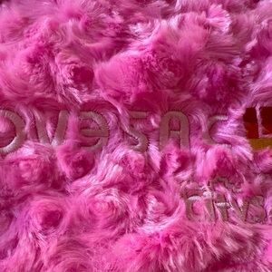 Pink Plush Faux Fur LOVESAC Citysac cover NEW